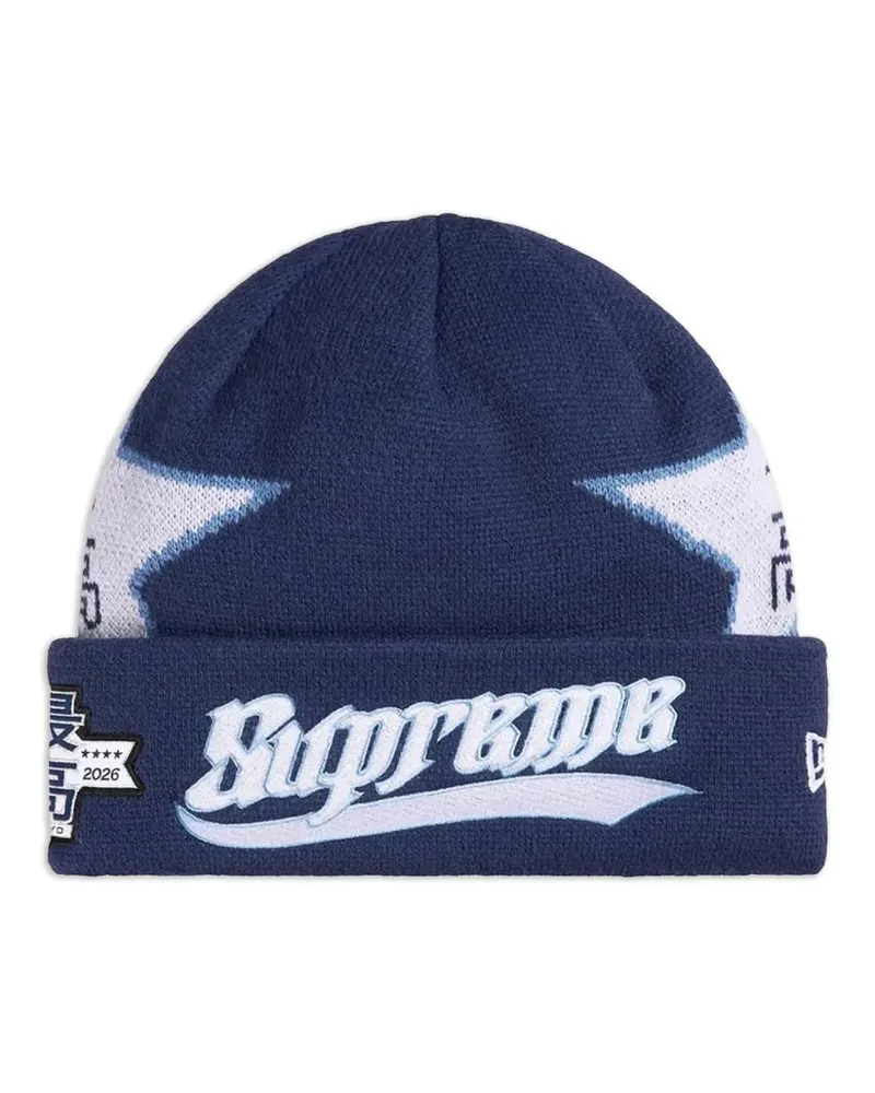 Supreme Being New Era Beanie mit Sternmuster - Blau Blau