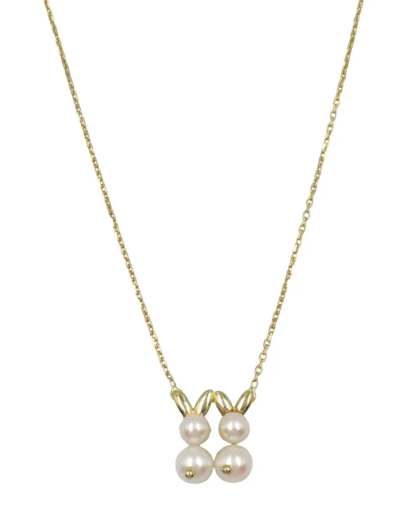 Van Cleef & Arpels 2010s 18kt Gelbgoldhalskette mit Perle Gold