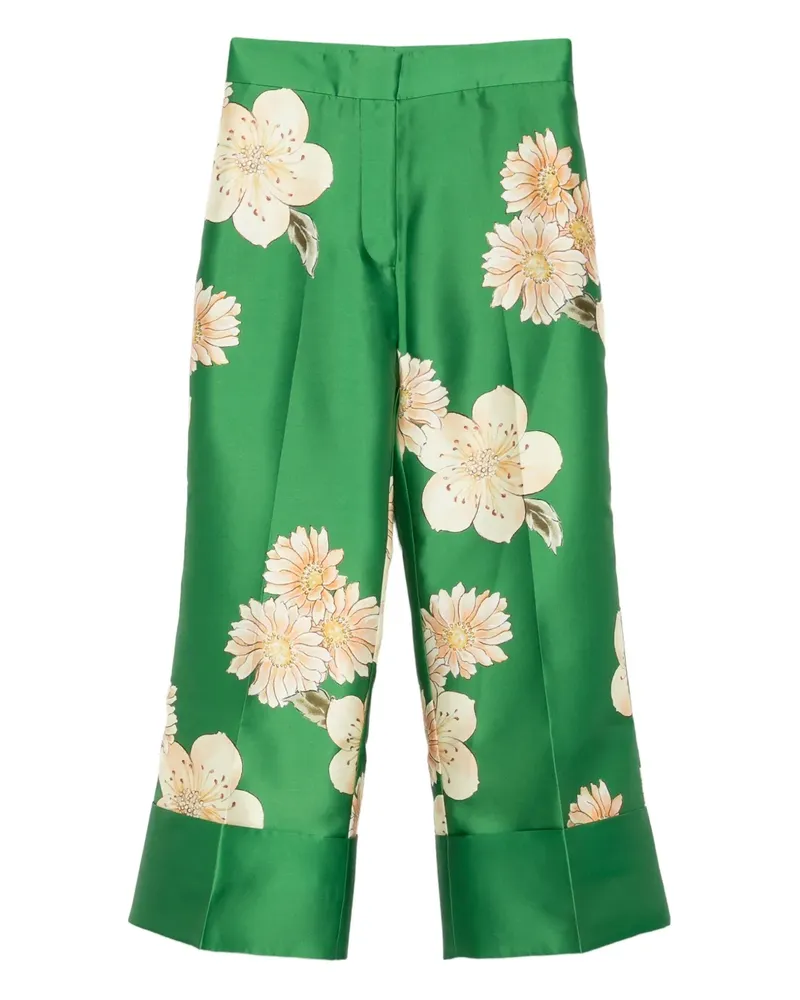ALEMAIS Hose mit Blumen-Print - Grün Grün