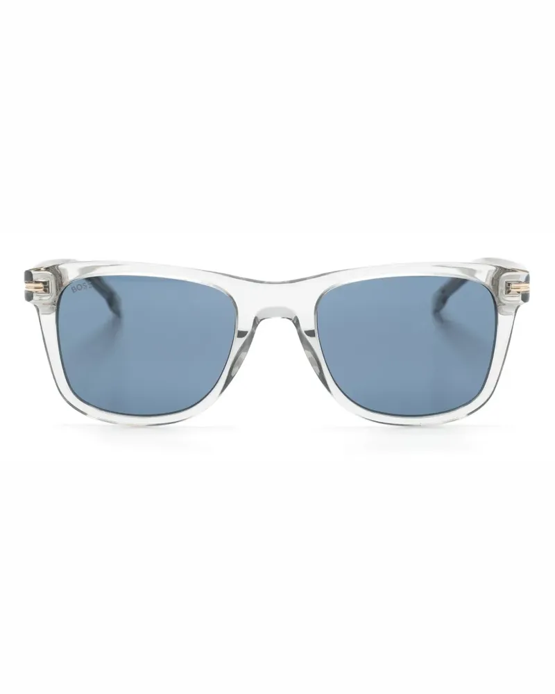 HUGO BOSS Sonnenbrille mit eckigem Gestell - Grau Grau