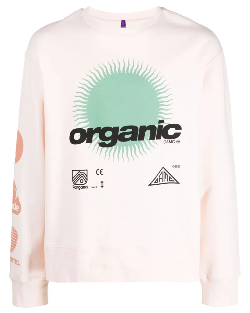 OAMC Sweatshirt mit grafischem Print Rosa