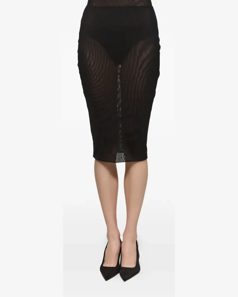 ATU Body Couture semi-sheer midi skirt - Schwarz Schwarz