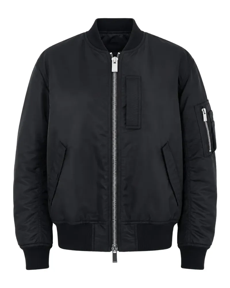 Sacai zip-up twill jacket - Schwarz Schwarz