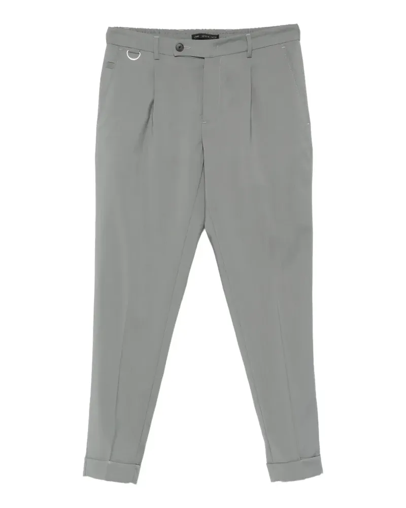 Low Brand d-ring pleated trousers - Grau Grau