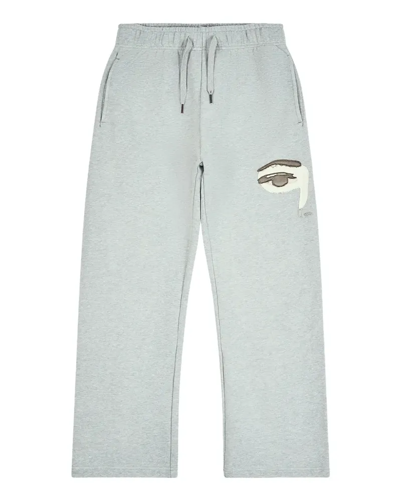 KidSuper eye-print track pants - Grau Grau