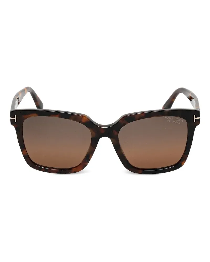 Tom Ford Sonnenbrille mit eckigem Gestell - Braun Braun