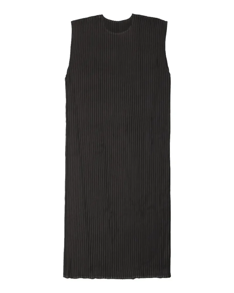 Issey Miyake pleated sleeveless mini dress - Schwarz Schwarz
