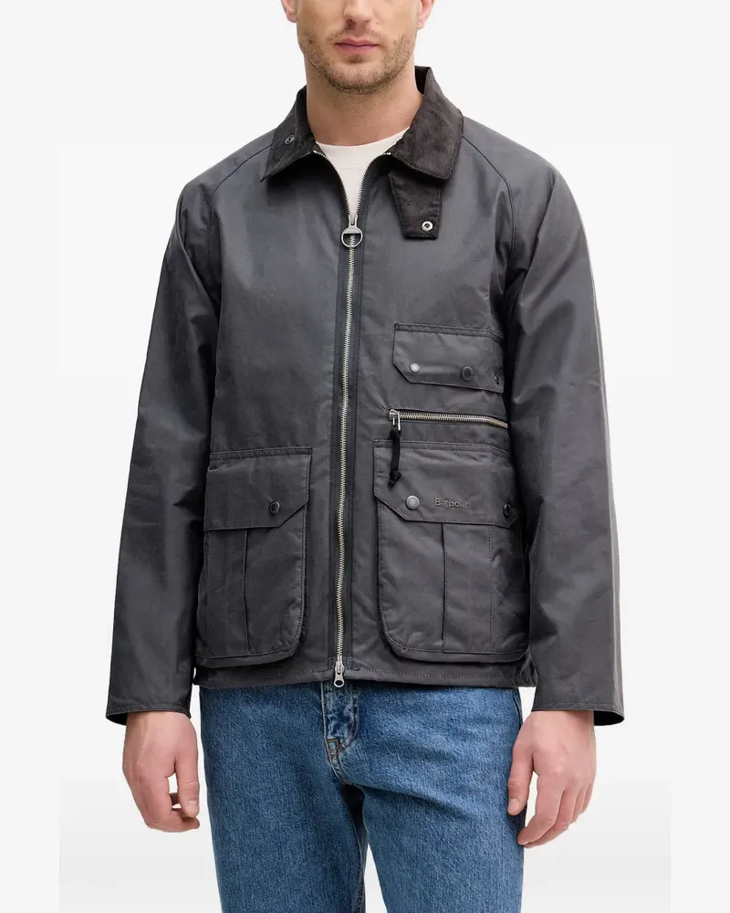 Barbour Jacke mit Cordkragen - Grau Grau