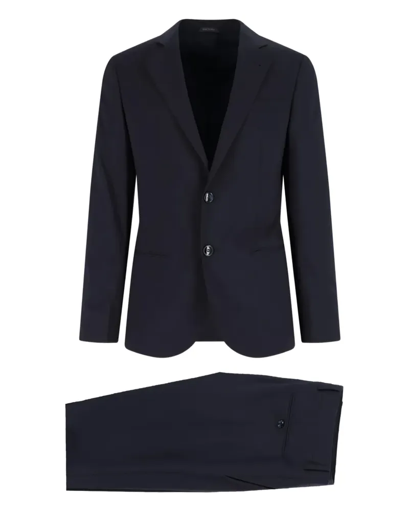 Giorgio Armani Wollanzug mit drei Knöpfen - Blau Blau