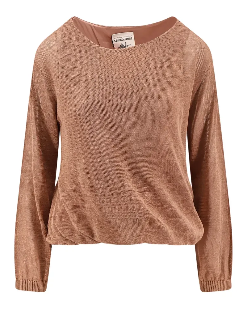 Semicouture Langärmeliger Pullover - Nude Nude