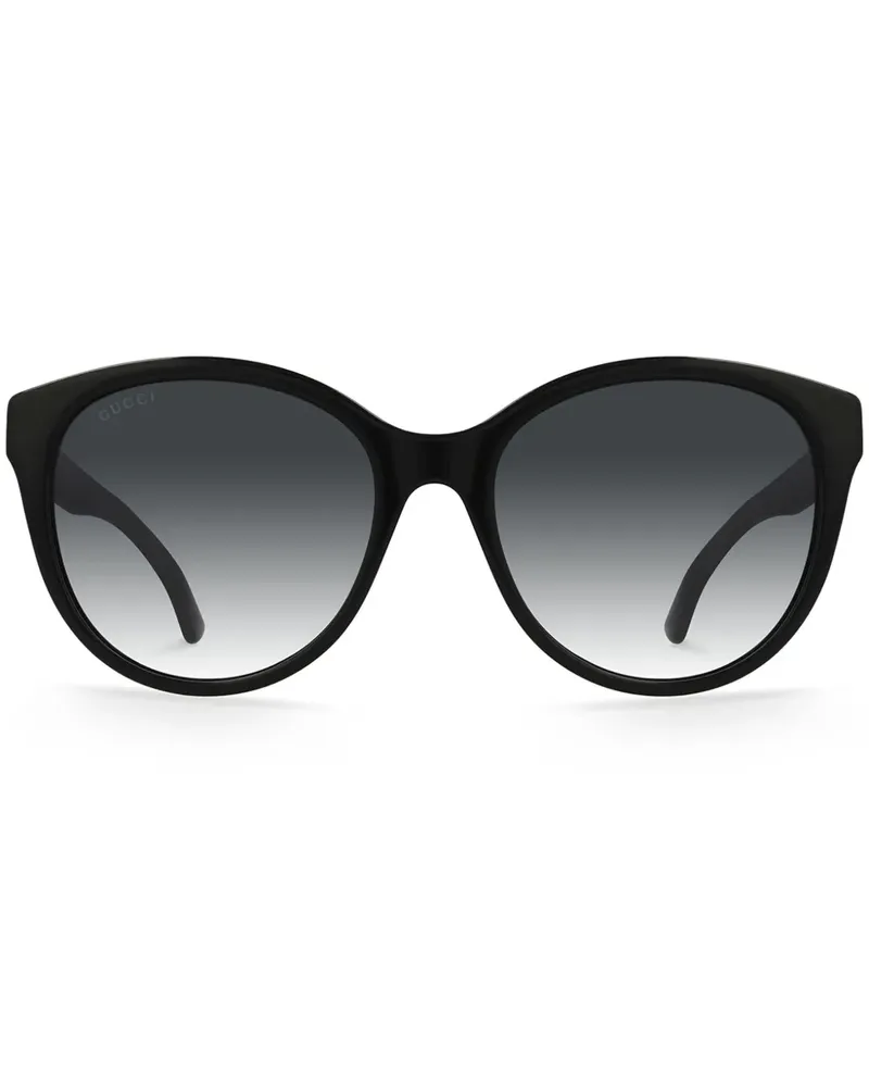 Gucci Sonnenbrille mit Logo - Schwarz Schwarz