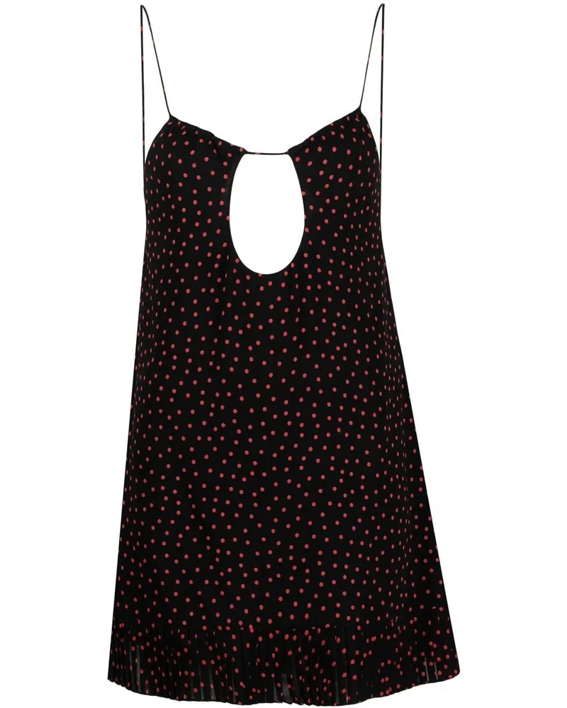 Saint Laurent Minikleid mit Cut-outs - Schwarz Schwarz