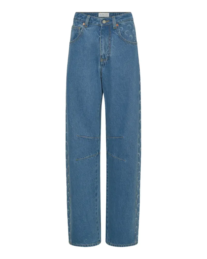 Marine Serre Moon Diamond Jeans - Blau Blau