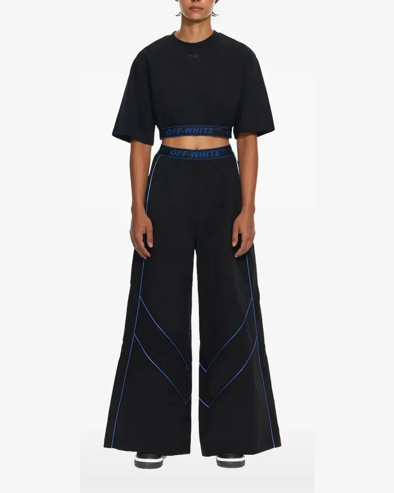 OFF-WHITE T-Shirt mit Logo-Band - Schwarz Schwarz