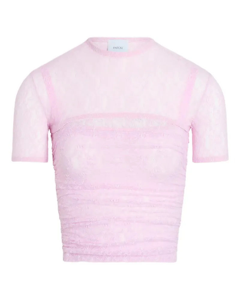Patou T-Shirt aus Spitze - Rosa Rosa