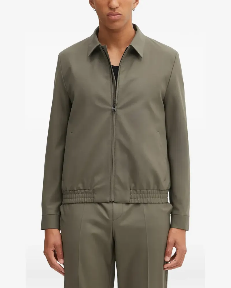 HUGO BOSS Helly zip-up collared jacket - Grün Grün