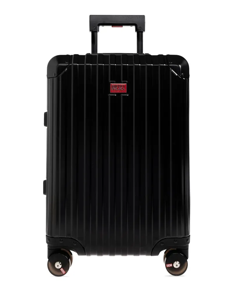 Diesel grooved logo-plaque luggage - Schwarz Schwarz