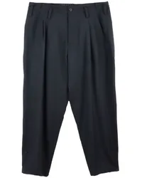 Yohji Yamamoto Plissierte Tapered-Hose Schwarz