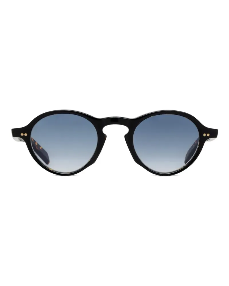 Cutler and Gross Runde Sonnenbrille mit Schildpattmuster - Schwarz Schwarz