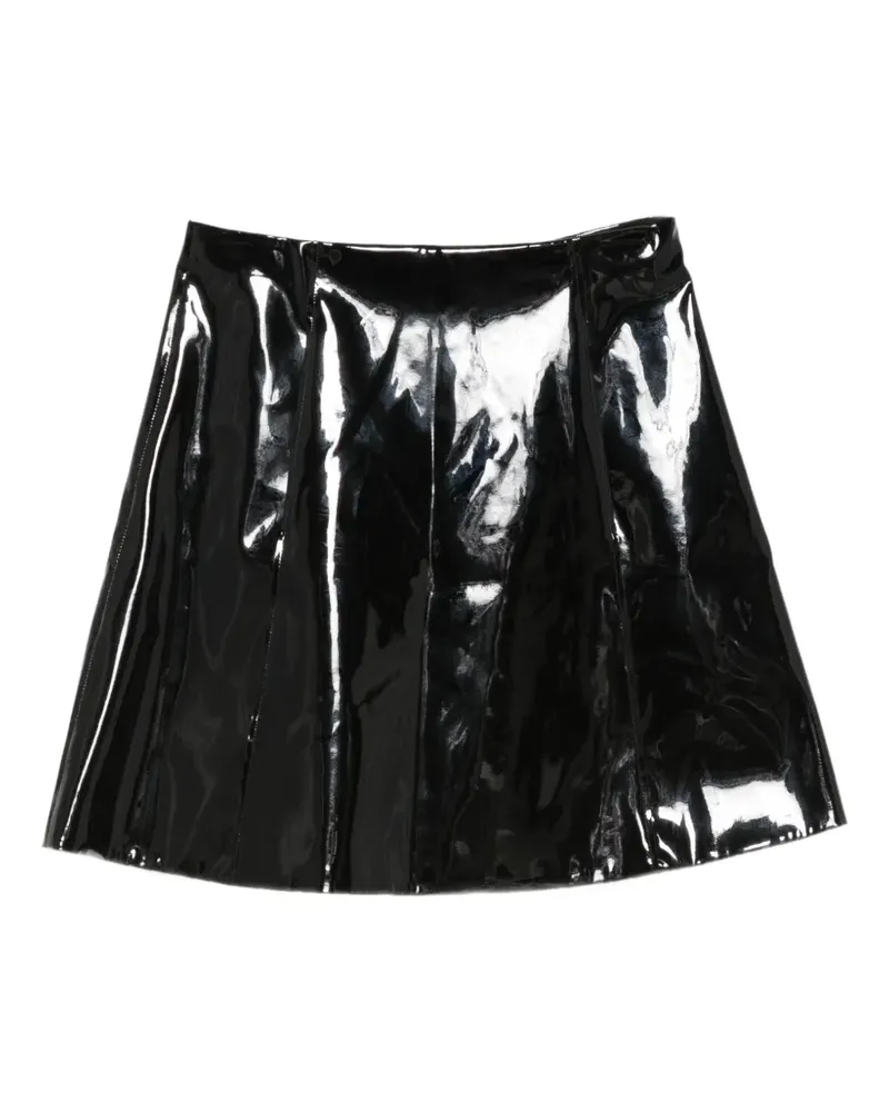 Emporio Armani Glänzender Minirock in A-Linie - Schwarz Schwarz