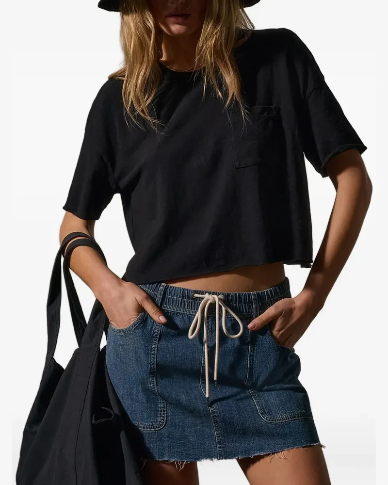 James Perse cropped T-shirt - Schwarz Schwarz