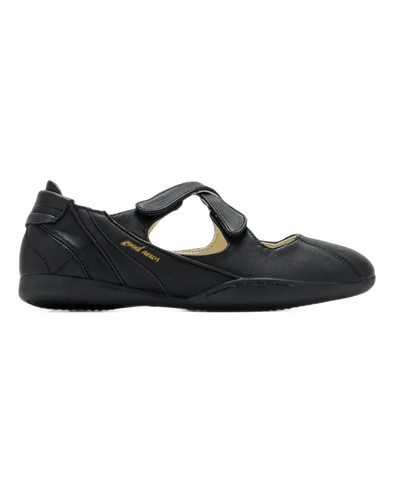 Good News Junie Ballerinas mit Klettverschluss - Schwarz Schwarz