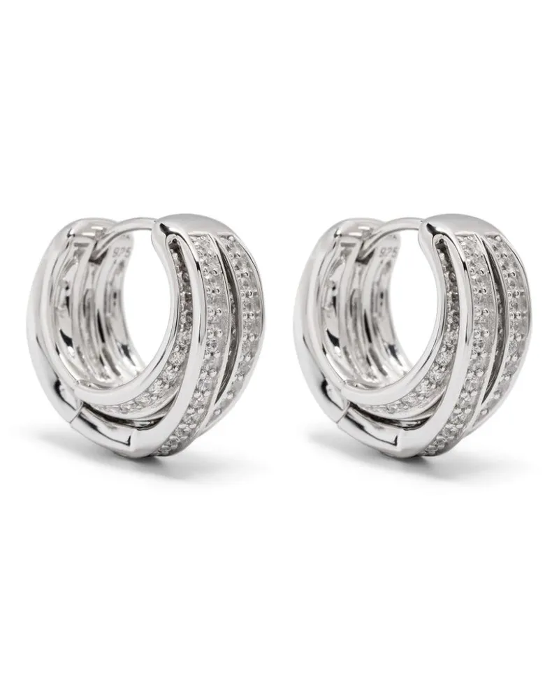 Tom Wood Orb huggie earrings - Silber Silber