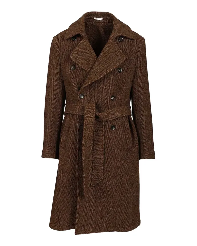 Al Duca D’Aosta 1902 double-breasted belted coat - Braun Braun