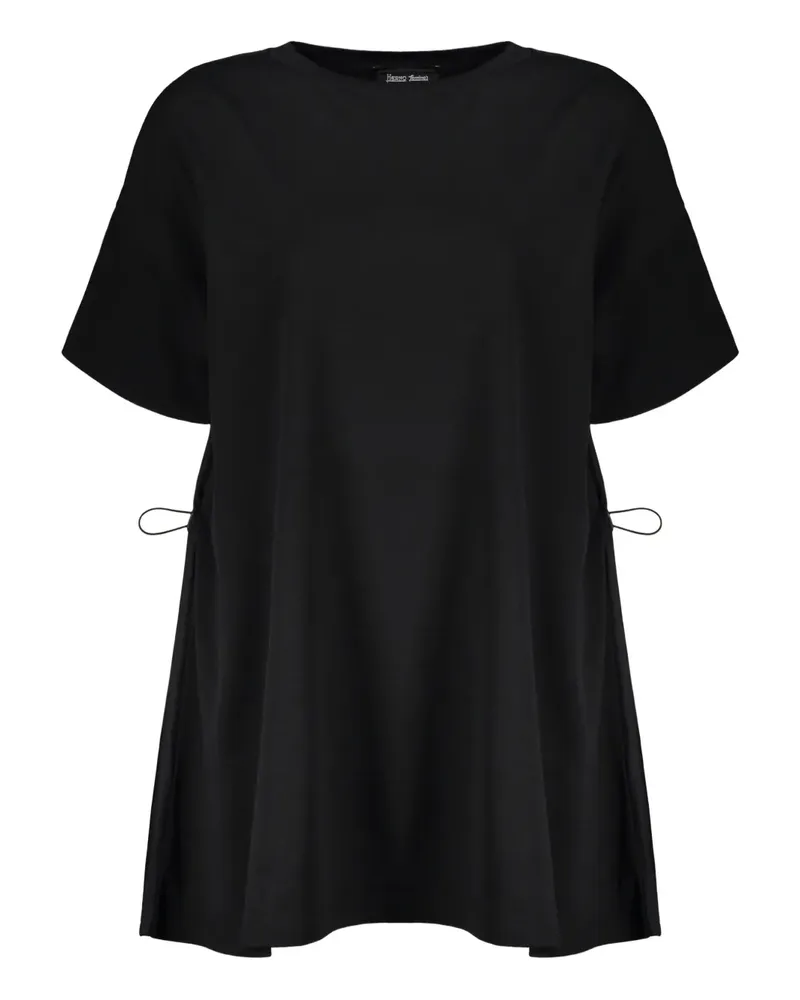 Herno T-Shirt mit Kordelzug - Schwarz Schwarz
