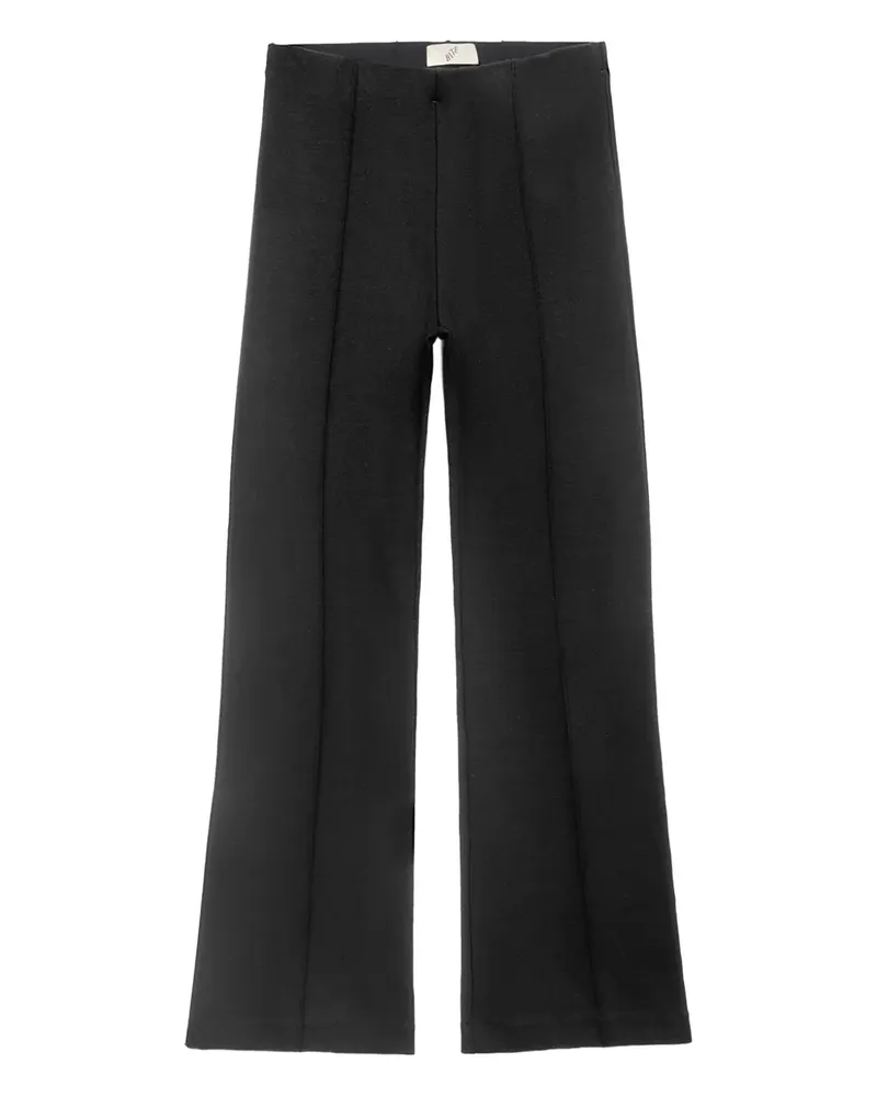 BITE Studios Ausgestellte Cropped-Hose mit Ziernaht - Schwarz Schwarz