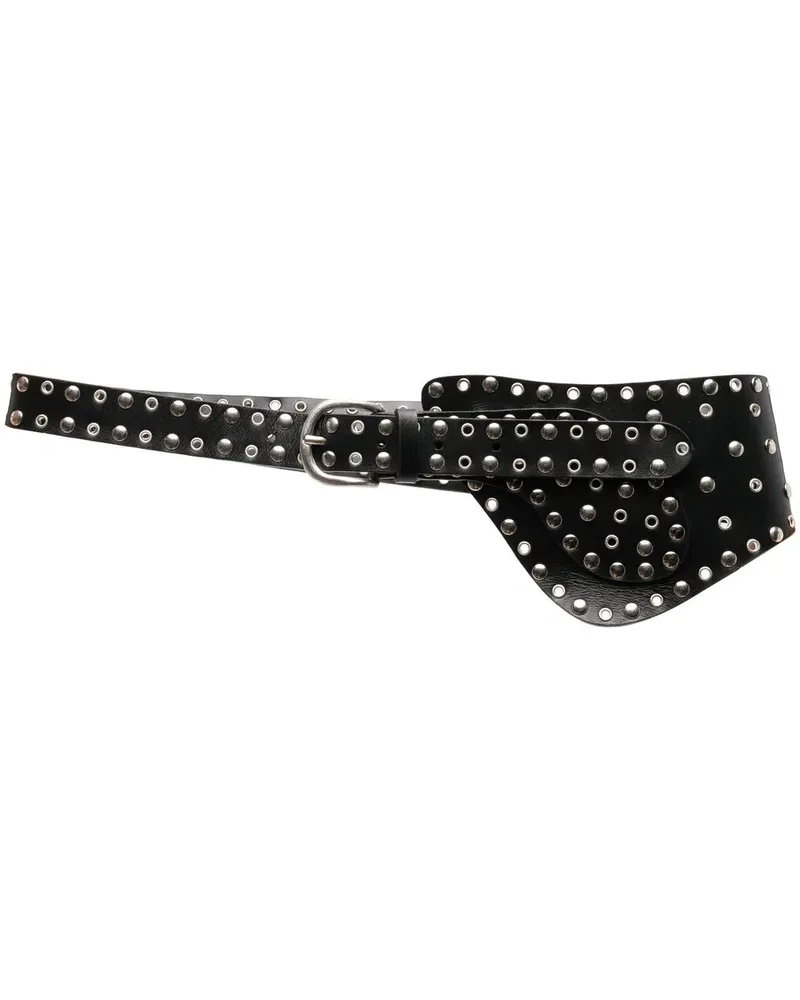 Dondup Gürtel mit Nieten - Schwarz Schwarz