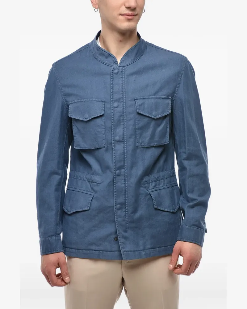 Corneliani long-sleeved utility jacket - Blau Blau