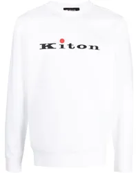 Kiton Sweatshirt mit Logo-Print Weiß