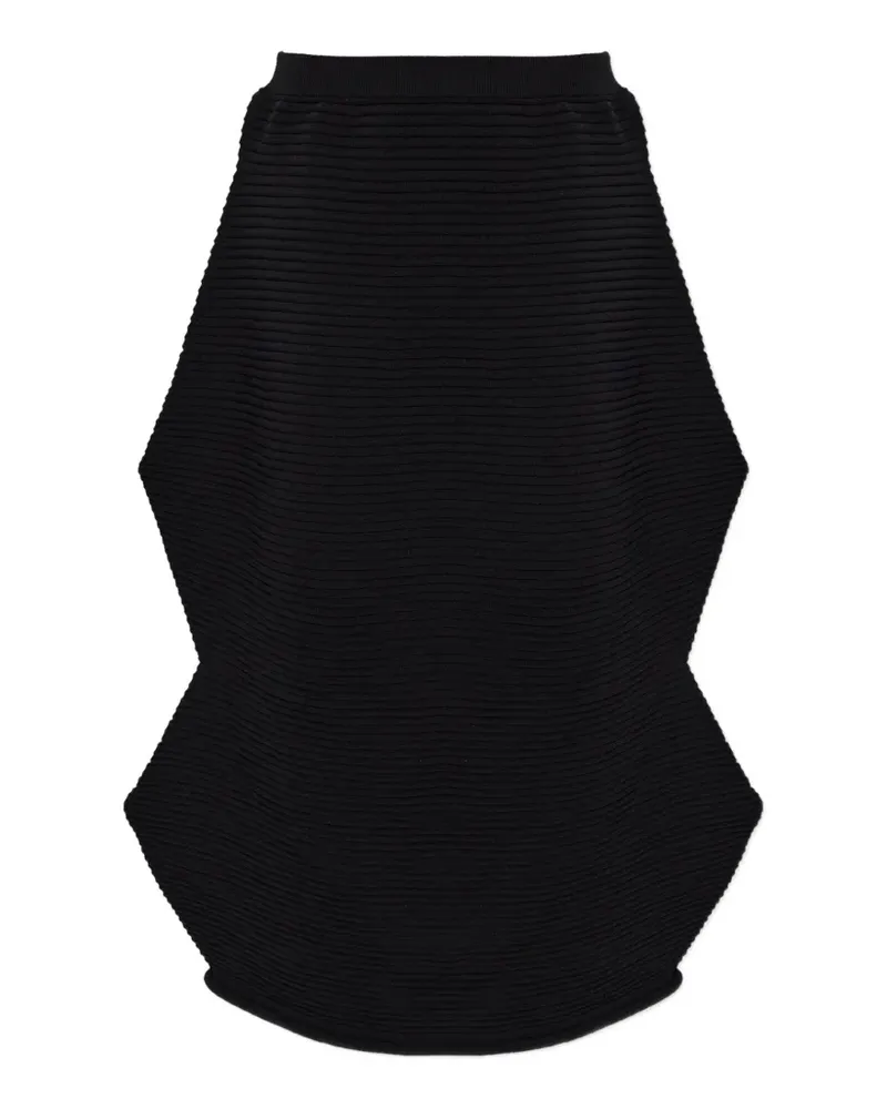 Issey Miyake pleated sculptural maxi skirt - Schwarz Schwarz