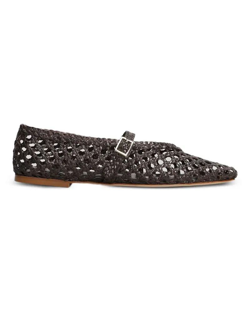 Fabio Rusconi Francy woven leather ballet flats - Braun Braun