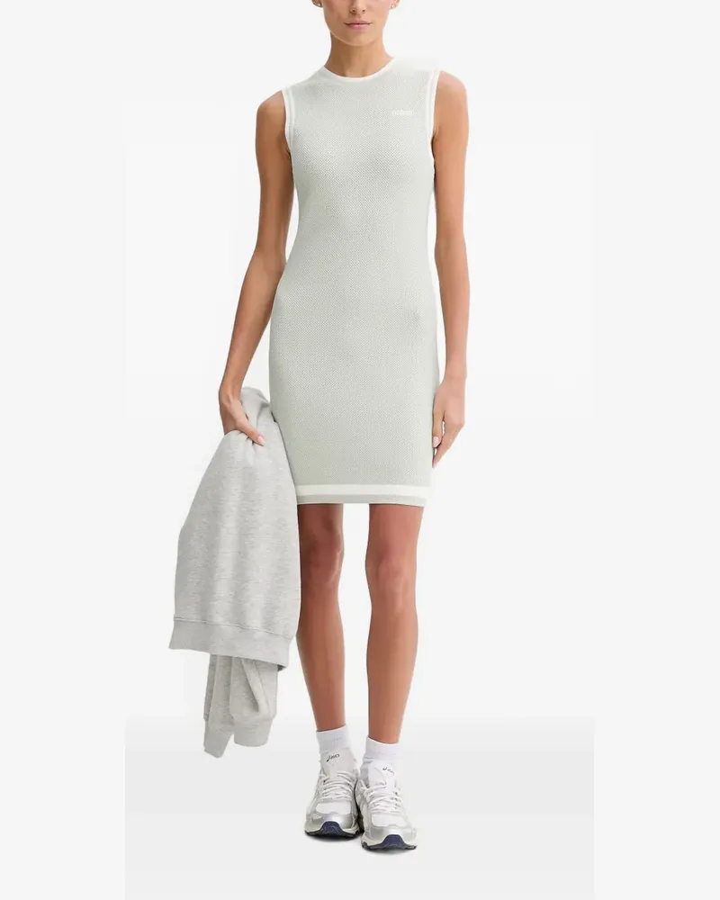 Guess Ärmelloses Gabry Minikleid mit Lochstrickmuster - Grau Grau