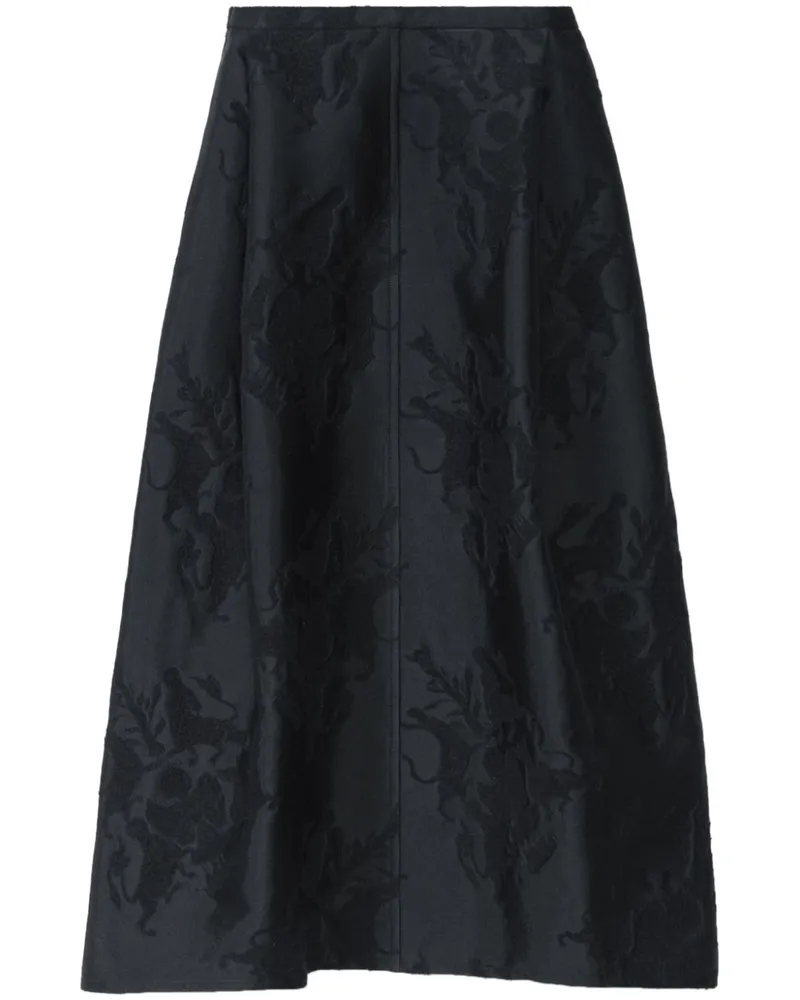 Fabiana Filippi Klassischer Jacquard-Midirock - Schwarz Schwarz