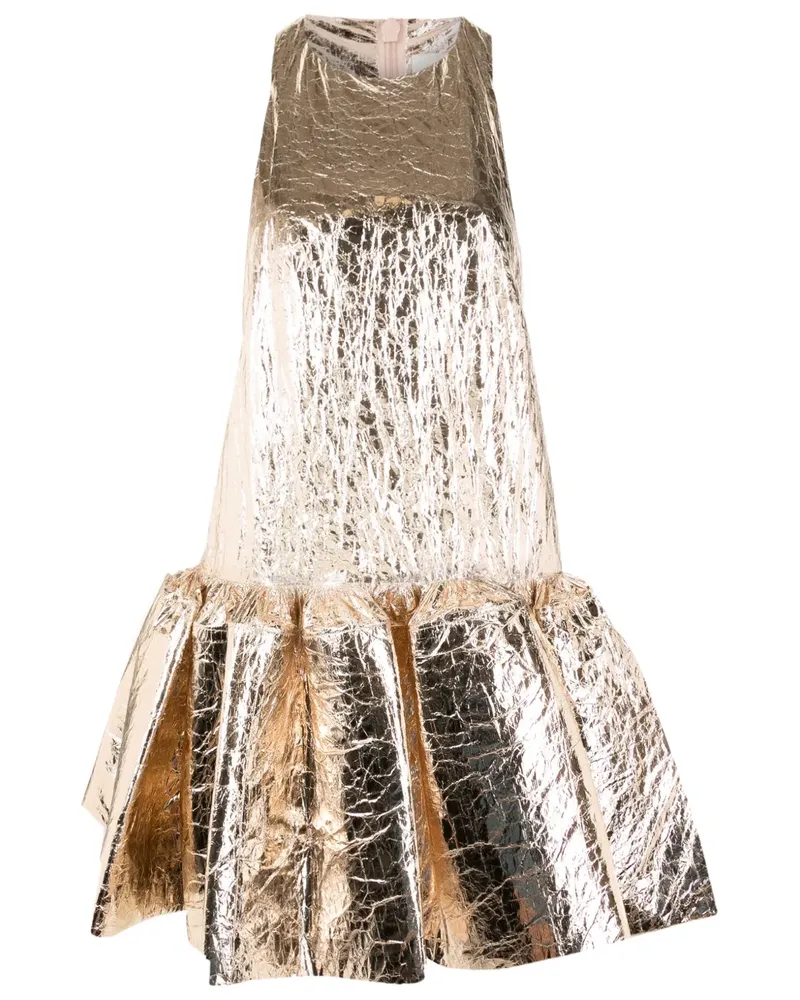 Zimmermann Kleid im Metallic-Look - Gold Gold