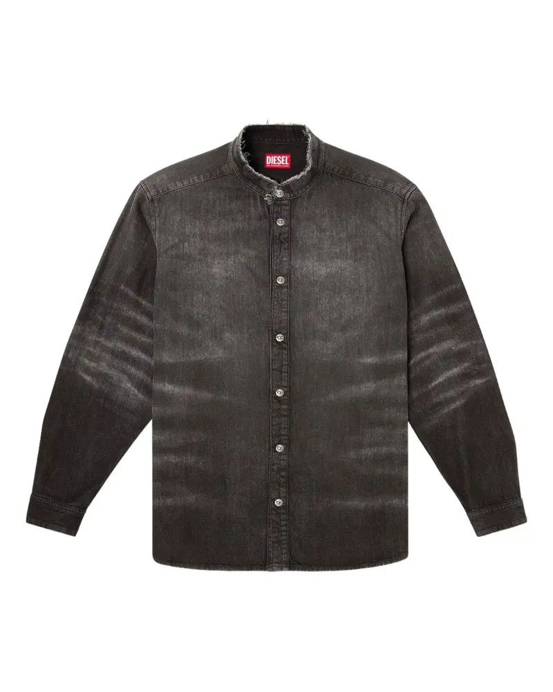 Diesel honeycomb denim shirt - Schwarz Schwarz