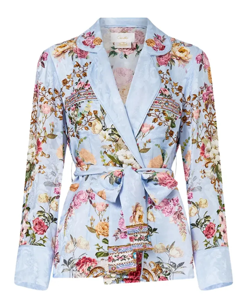 Camilla Tiled In Time Jacke mit Gürtel - Blau Blau