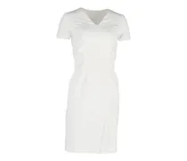 Etuikleid mit V-Ausschnitt - Weiß
