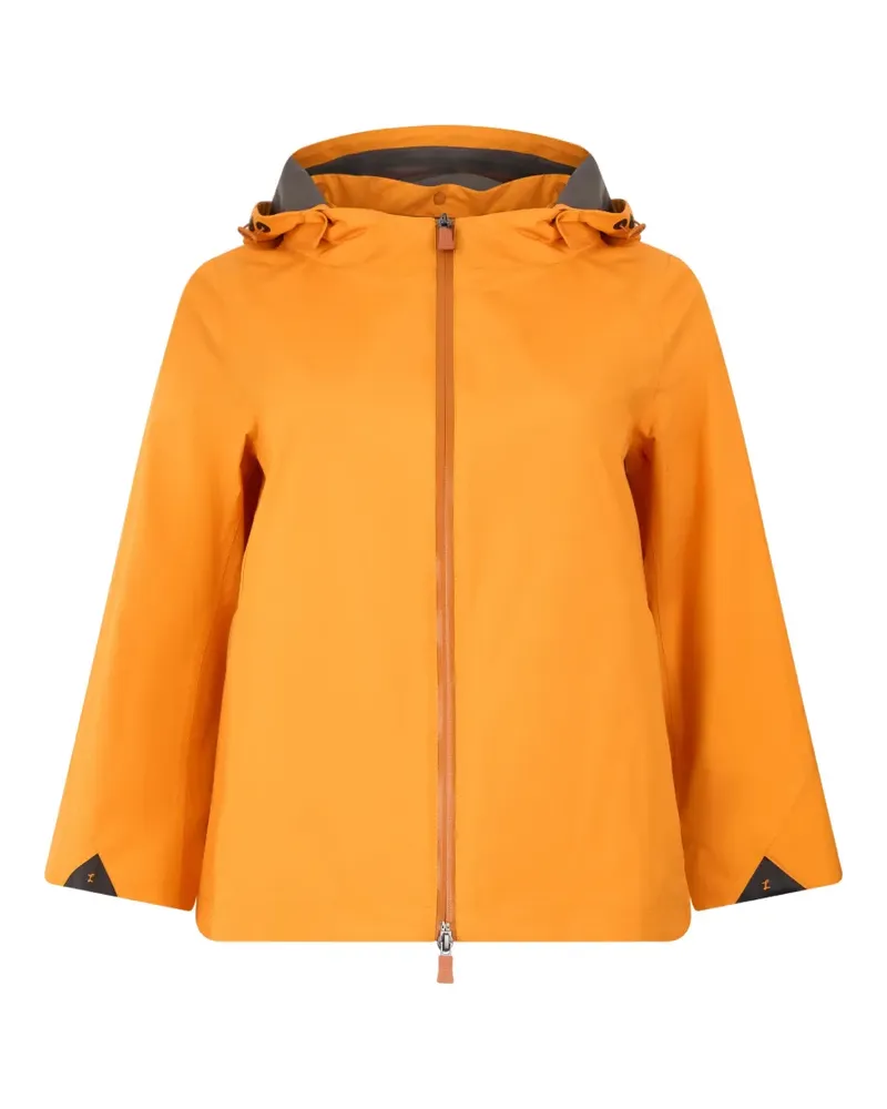 Herno zip-up hooded waterproof jacket - Orange Orange