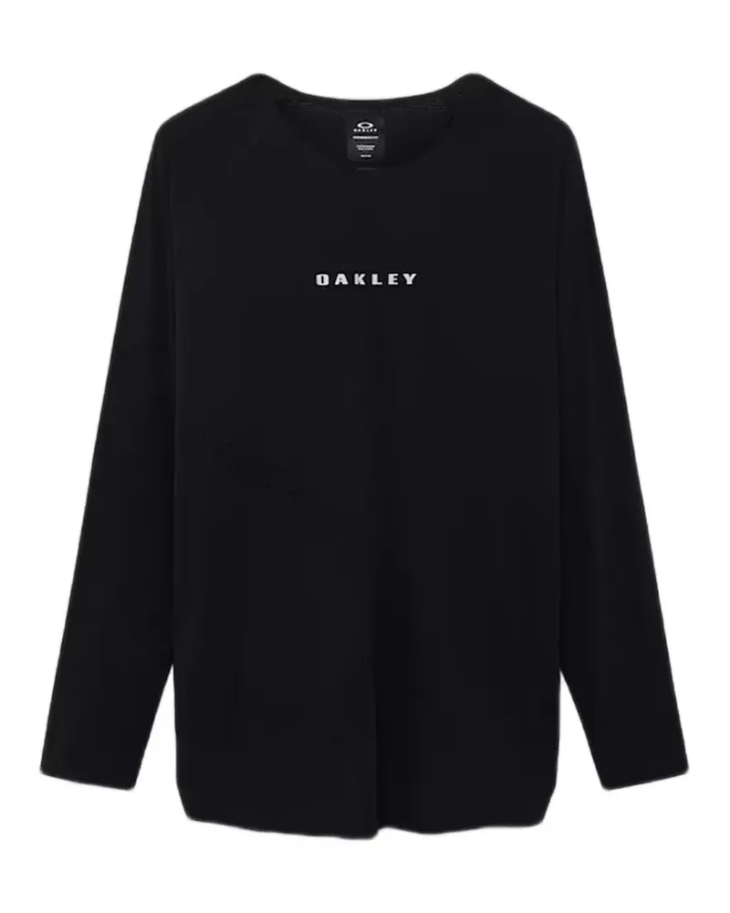 Oakley Langarmshirt mit Logo - Schwarz Schwarz