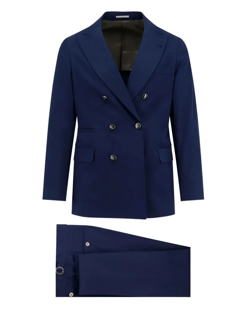 Brunello Cucinelli Doppelreihiger Leisure Anzug - Blau Blau
