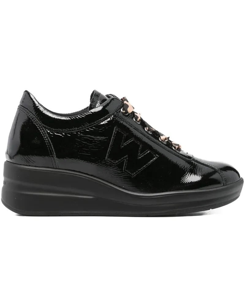 Melluso wedge-sole sneakers - Schwarz Schwarz