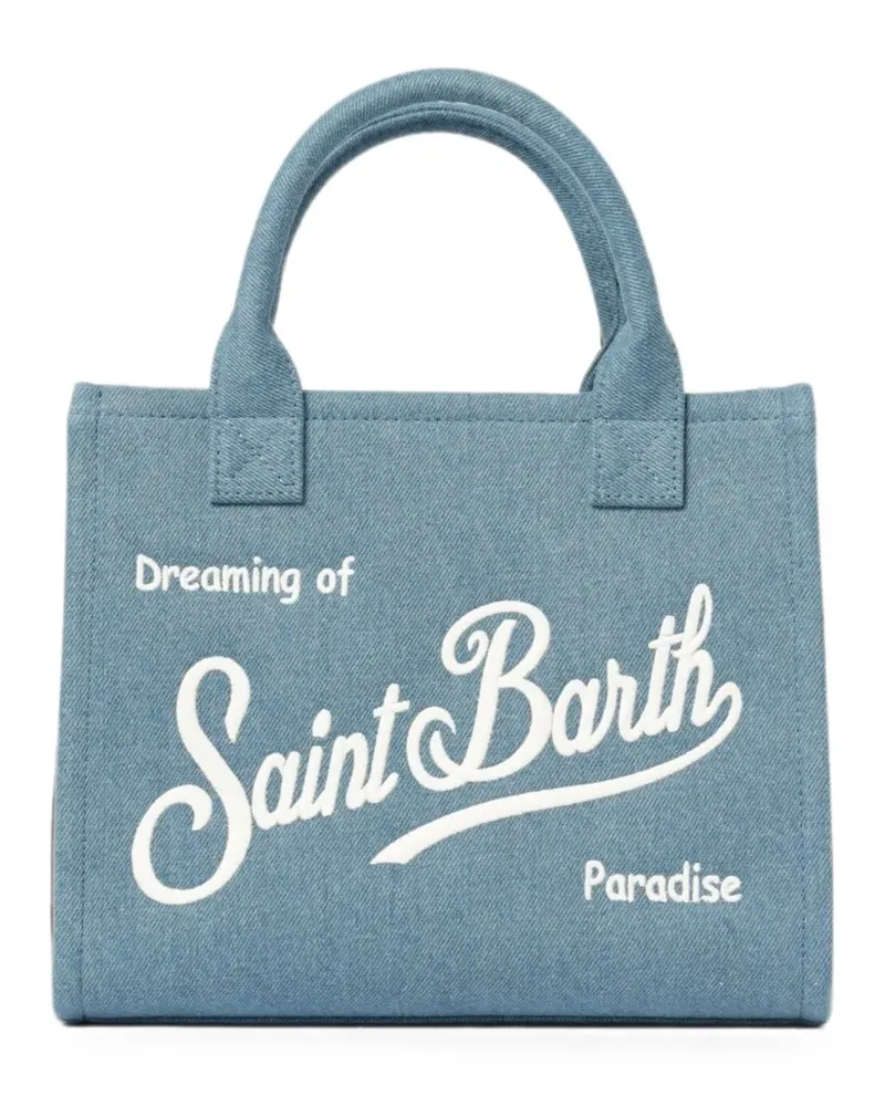 MC2 Saint Barth logo-embroidered Vanity tote bag - Blau Blau