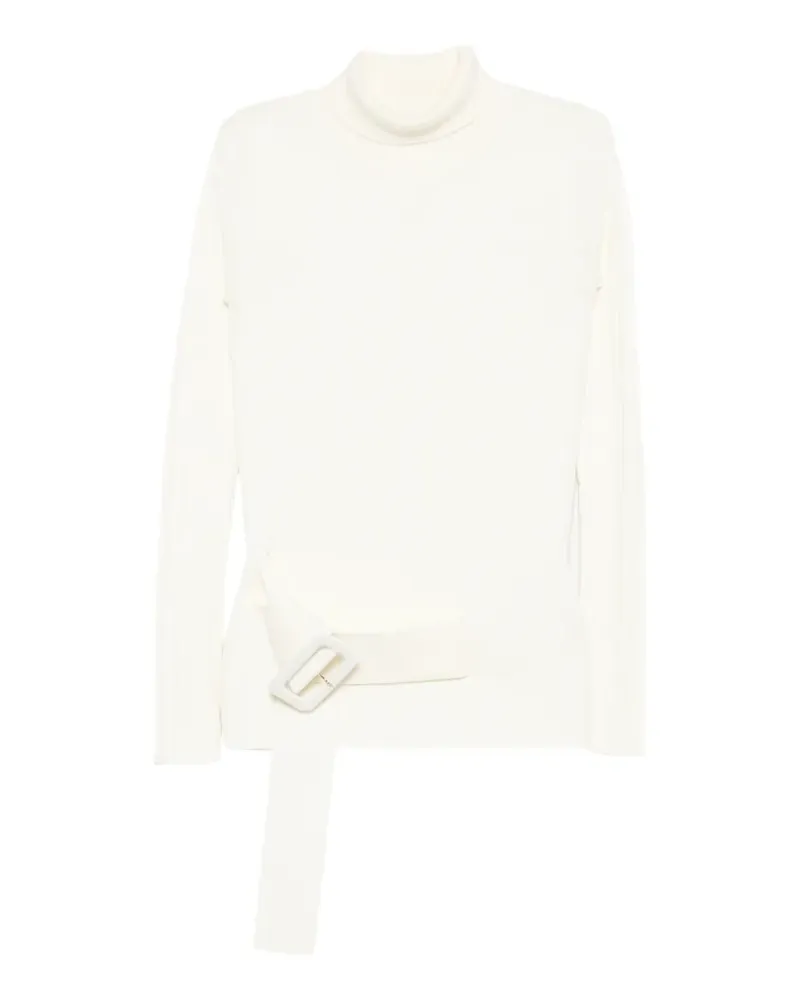 Simona Corsellini Gerippter Pullover mit Gürtel - Nude Nude