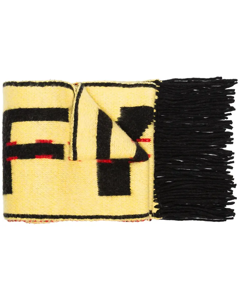 OFF-WHITE Schal mit Print - Gelb Gelb