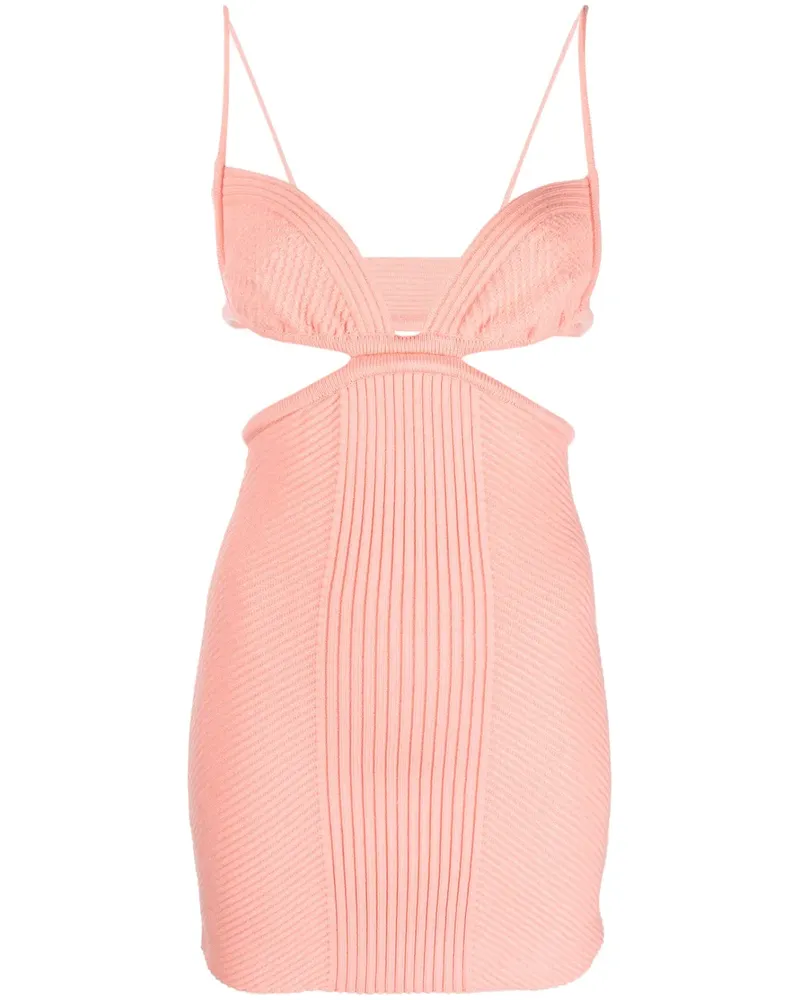 OFF-WHITE Geripptes Minikleid - Orange Orange