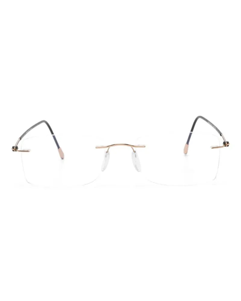 Silhouette rimless rectangle glasses - Schwarz Schwarz